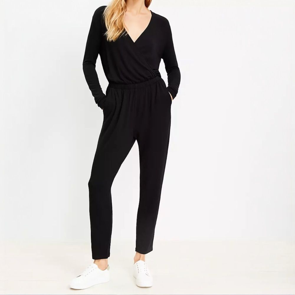 Lou & Grey Signature Softblend Crossover Jumpsuit - Size Large